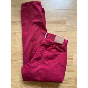 Vintage De Nimes Cignal Jeans Red Relaxed Fit Tapered Leg Cotton Size 36 x 34 JL